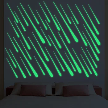 Lysende Meteor Wall Sticker Golw I Mørke interiør Til Værelset børneværelse Soveværelse Veranda Kunst Decals Peel & Stick PVC-Tapet