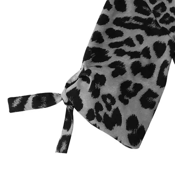 Kvinde Kjole Leopard Printet Casual Sexy Mini Kjole Casual Løs Half Sleeve Kort Vestidos платье женское летнее