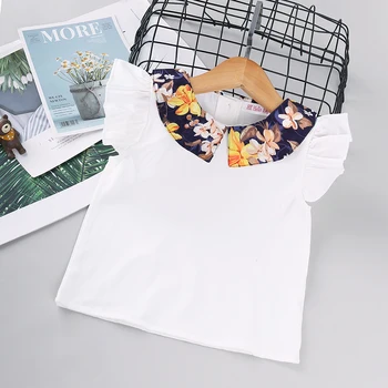 HAN Hej Nyde Piger Sætter Nye 2020 Sommer Børn Ærmeløs T-shirt+Blomstrede Nederdele 2STK Børn, de Passer Mode 2-6T Børn Tøj