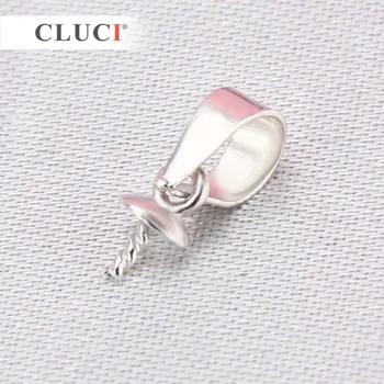 CLUCI engros-10STK/pack Høj Kvalitet Sterling 925 Sølv design Vedhæng fittings for Kvinder Lille perle halskæde gøre SP180SB