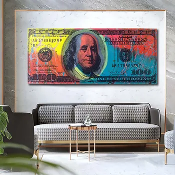 Modulære Billeder Canvas HD Udskriver Malerier 1 Stk Dollar Bill Cash Amerikanske Valuta Penge Plakat Hjem Dekorative Væg Kunst