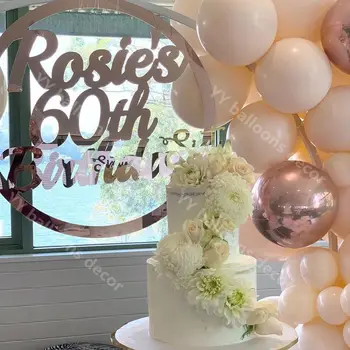 90pcs DIY Pastel Dobbelt Hud s Garland Hvid 1 4D Rose Gold Globos Fødselsdag Baby Show Party Brylluppet Indretning