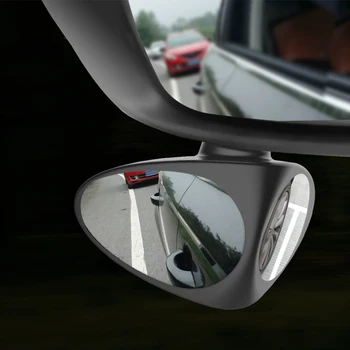1STK 360 Graders Justerbar vinkel bagfra ekstra spejl blindvinkelspejle HD Konveks Linse Dual Vision Ekstra Spejl