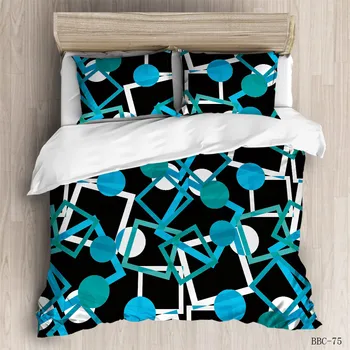 2020 nye geometriske mode farve serie sengetøj 2 / 3 delt Sæt fashionable geometrisk mønster enkel dyne-og pudebetræk