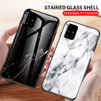 Marmor Gradient Glas Tilfældet For Samsung Galaxy S20 Ultra S20Plus S10E S10 Plus 5G S8 S9 Note 20 8 9 10 Plus Stødsikkert Hårdt Cover