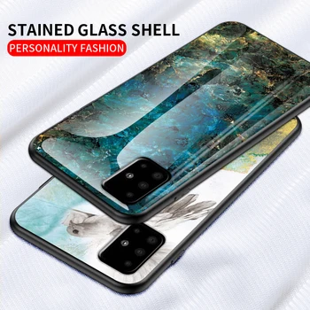 Marmor Gradient Glas Tilfældet For Samsung Galaxy S20 Ultra S20Plus S10E S10 Plus 5G S8 S9 Note 20 8 9 10 Plus Stødsikkert Hårdt Cover