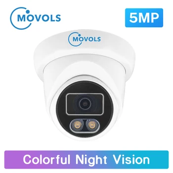 Movols 5MP Farverige Night Vision Securiry Kamera AHD/TVI/CVI/Analoge 4-I-1-Video Overvågnings CCTV Kamera Vandtæt Doom Kamera