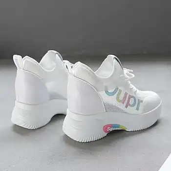 Chunky Kausale Sko 2019 Mode Hvidere Platform Sneakers Til Damer Mærke Kvinde Læder Sports Sko Chaussure Femme Kvinder Sneakers