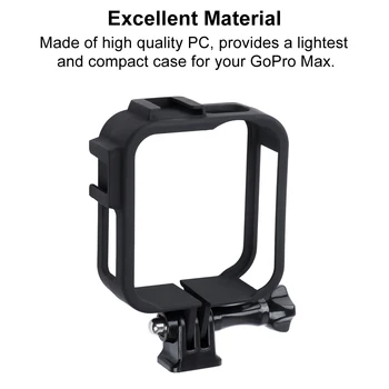 Frame Case for GoPro MAX 360 Skærm Protektor Hærdet Glas Beskyttende Linse Film Boliger Cover holder til Go Pro Max Tilbehør