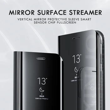 Taske til Samsung Galaxy A31 A51 A71 A21S smart flip Mirror cover til Samsung A50 A41 A11 A01 En 51 71 stå bog protector dækker