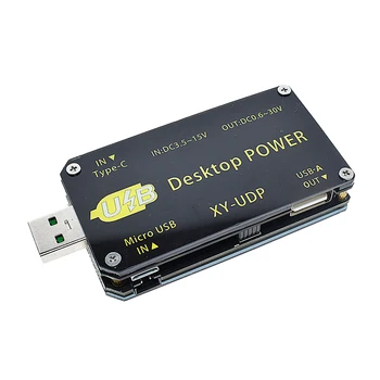 XY-UDP-15W Digital USB-DC-DC Konverter CC CV 0.6-30V 5V 9V, 12V 24V 2A Power Modul Desktop Justerbar Reguleret strømforsyning