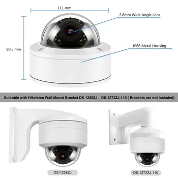 Anpviz H. 265 PoE IP-5MP Kamera med HD Udendørs IR-30m Night Vision Lyd Dome Sikkerhed Video Overvågning Kamera Hikvision Kompatibel