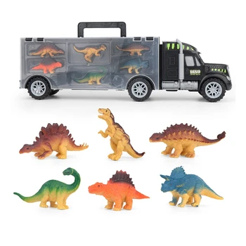 Dinosaur Transport Bil Carrier Truck Legetøj med 6 Dinosaurer , Legetøj Lastbiler Store Dinosaur Bil Legetøj til Drenge og Piger