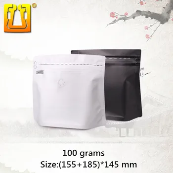 Kina Fabrikken coffee bean aluminium folie zip-lock pose med ventil emballage pose trapezform genlukkelig composite tasker