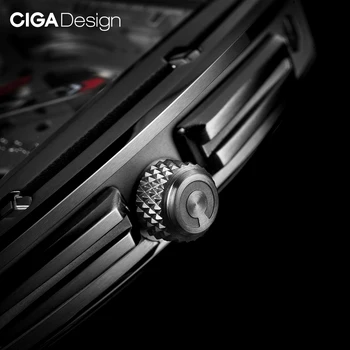 CIGA DESIGN Z-Serien Skelet Automatiske Mekaniske Ur, Rustfrit Stål Sag Sapphire Crystal Silikone Rem Armbåndsur Verison