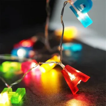 Glædelig Jul tillykke med fødselsdagen indretning breve LED-Lys AA batteri drives gave indendørs hjem Xmas fødselsdag part dekorationer