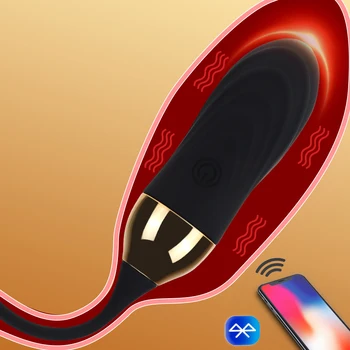 Kvinder Vibrator 10-Mode Silikone APP Bluetooth-Trådløst fjernbetjent Vibrerende Æg G-spot Fisse Massage Sex Legetøj til Kvinder
