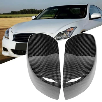 Carbon Fiber Car Rear View Mirror Housing Cover-Side Spejl Cover til Infiniti G-Serie G35 G25 G37 Q40 Q60 2009-