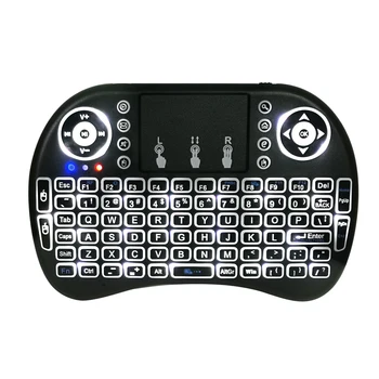 7 Farve-Baggrundsbelyst i8 Mini Trådløse Tastatur-2.4 ghz-engelsk 3 Farve Air Mouse With Touchpad Fjernbetjeningen Android TV Box Windows