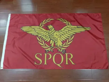 90*150 cm SPQR Romerske Imperium Senatet og Folket i Rom Flag