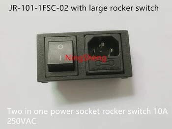 Originale nye import JR-101-1FSC-02 med store rocker switch to i en stikkontakt, afbryder 10A 250V