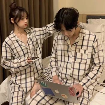 Vinteren Pyjamas Kvinder 2020 koreansk Stil Bomuld Børstet Par, Løs, Afslappet og Komfortabel Kvinder Hjem, Tøj, Pyjamas for Kvinder