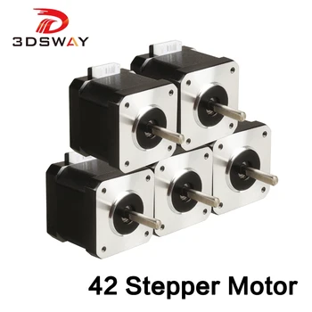 3DSWAY 3D-Printer Dele 40mm Nema17 stepmotor 42 stepmotor 42BYGH 1.5-1.7 1.8° 4 Bly med 1m 2m Kabel til CNC-Maskine