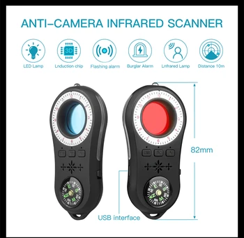 Anti - Spion-Detektor Trådløs Kamera Linse Skjulte Signal Enheden Finder Privatliv Beskytte Sikkerheden Mini Travel Shock Sensor Anti-Thef