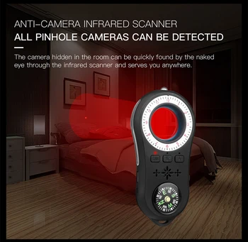 Anti - Spion-Detektor Trådløs Kamera Linse Skjulte Signal Enheden Finder Privatliv Beskytte Sikkerheden Mini Travel Shock Sensor Anti-Thef