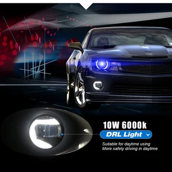 2in1 Bil Tåge Lys Samling LED Dagtimerne Kører Lampe DRL 12V Til Toyota RAV4 Prius, Yaris Land Cruiser Prado 4Runner Highlander