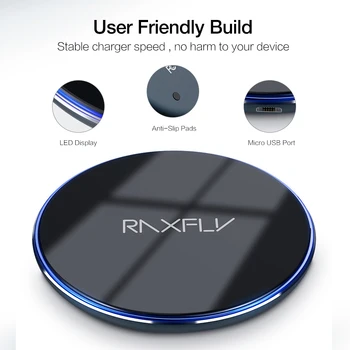 RAXFLY 10W Nye Model Trådløse Oplader Til Huawei Mate 20 Pro Hurtig Qi Trådløse Oplader Til iPhone XS-XR-X XS Max 8 Plus Opladning