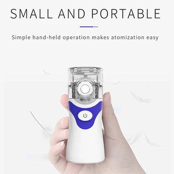 Medicinsk Udstyr, Bærbare Nebulizer for indånding Håndholdte Ultralyd Dampende Enheder Hjem USB-Genopladelige Nebulizer for Voksne