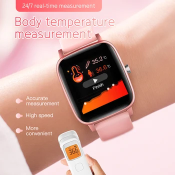 Smart Ur Til Kvinder 2020 Ny Krop Temperatur Måle Puls, Blodtryk Ilt Armbånd, Ringe Påmindelse SmartWatch Mænd Reloj