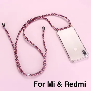 Rem, Ledning Kæde Telefon Tape Halskæde Lanyard Mobiltelefon Tilfælde for Transportere til at Hænge For XIAOMI MI Redmi 3 5 6 7 8 9 A3 9T K30 8A A3