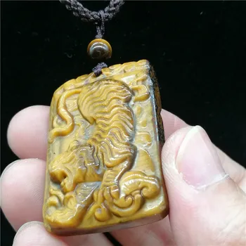 Tiger øje sten Vedhæng For Kinesiske Vind Tiger Vedhæng Lykke Amulet Heldig Vedhæng Mand Amulet Charms