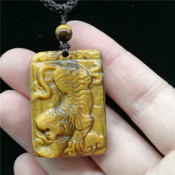 Tiger øje sten Vedhæng For Kinesiske Vind Tiger Vedhæng Lykke Amulet Heldig Vedhæng Mand Amulet Charms