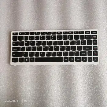 Nye Originale Tastatur for Lenovo IdeaPad U310 Keyboard Black-Tasten Sølv Hvid Ramme