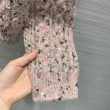 Luksus Mærke langærmet Sweater Cardigan 2020 Efteråret Kvinder High-end Design Søde Matchende Strikket Vilde Uld Korte Cardigans Ny