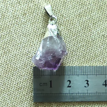 Brasilianske Ametyster Tilfældigt Formede Sten Naturlig Krystal Halskæde Reiki Mineral Mode Smykker til Kvinden eller Manden
