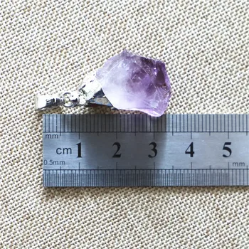 Brasilianske Ametyster Tilfældigt Formede Sten Naturlig Krystal Halskæde Reiki Mineral Mode Smykker til Kvinden eller Manden