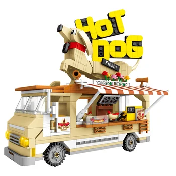 511pcs City Street-Serien Hot Dog Lastbil Model byggesten Venner Camping Bil Tal Mursten Legetøj til Piger Gaver