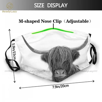 Engros Åndbar Highland Ko Mono Ansigtsmaske Fantasi Klud Voksen Munden Facial Maske Med Filtre