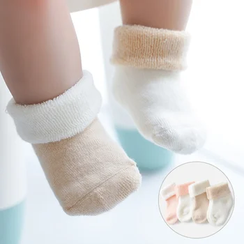 2Pair/masse 2020 Nye efterår og vinter tyk baby sokker nyfødte sokker varme baby fod sokker
