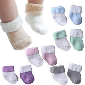 2Pair/masse 2020 Nye efterår og vinter tyk baby sokker nyfødte sokker varme baby fod sokker