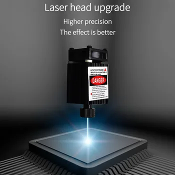 3000mw CNC Laser Gravør DIY Logo Mærke Printer Cutter Laser Engraving Machine Træbearbejdning 80x80mm Gravering Række 3W Mini Laser