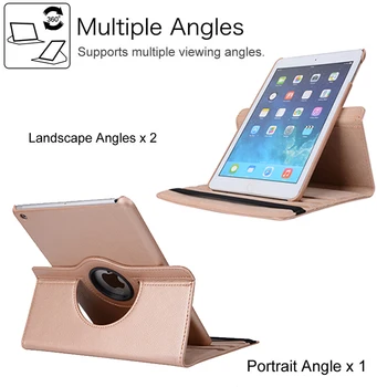 Etui til iPad Air model A1474 A1475 A1476 retina cover,Auto Sleep Cover til ipad etui Air 2013 Udgivelse 360 Graders Roterende Sag