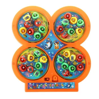 Fiskeri spil Tilfældig Farve Gå Elektrisk Roterende Magnetiske Magnet Fisk Toy Barn Pædagogisk Legetøj