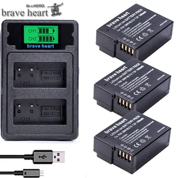 DMW-BLC12 BLC12E BLC12PP DMW BLC12 Batteri+Dobbelt Oplader/USB-Kabel til Panasonic Lumix FZ1000,FZ200,FZ300,G5,G6,G7,GH2,DMC-GX8