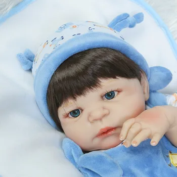 NPK reborn dukke med blød blid berøring realistisk blød silikone vinyl dukke fuld vinyl body Julegave til piger