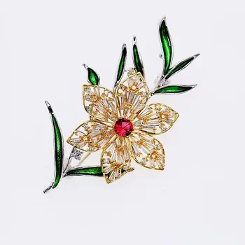 SINZRY trendy CZ broche smykker tilbehør cubic zircon blomst koreanske stilfulde brocher pin-dame tørklæde-knappen